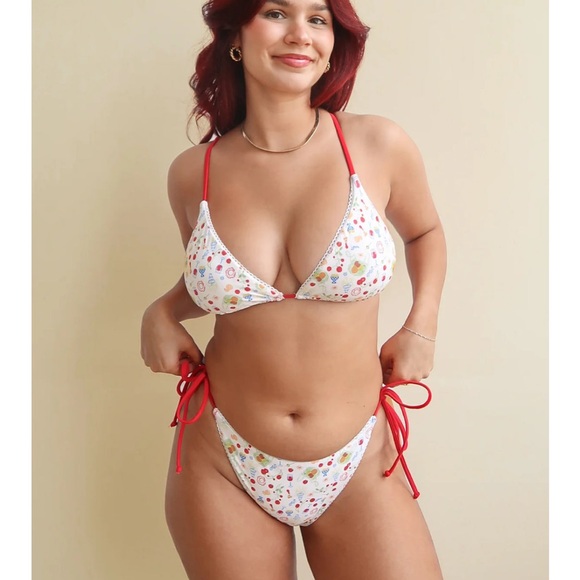 Colorful Patterned Bikini Top - Picture 2 of 3